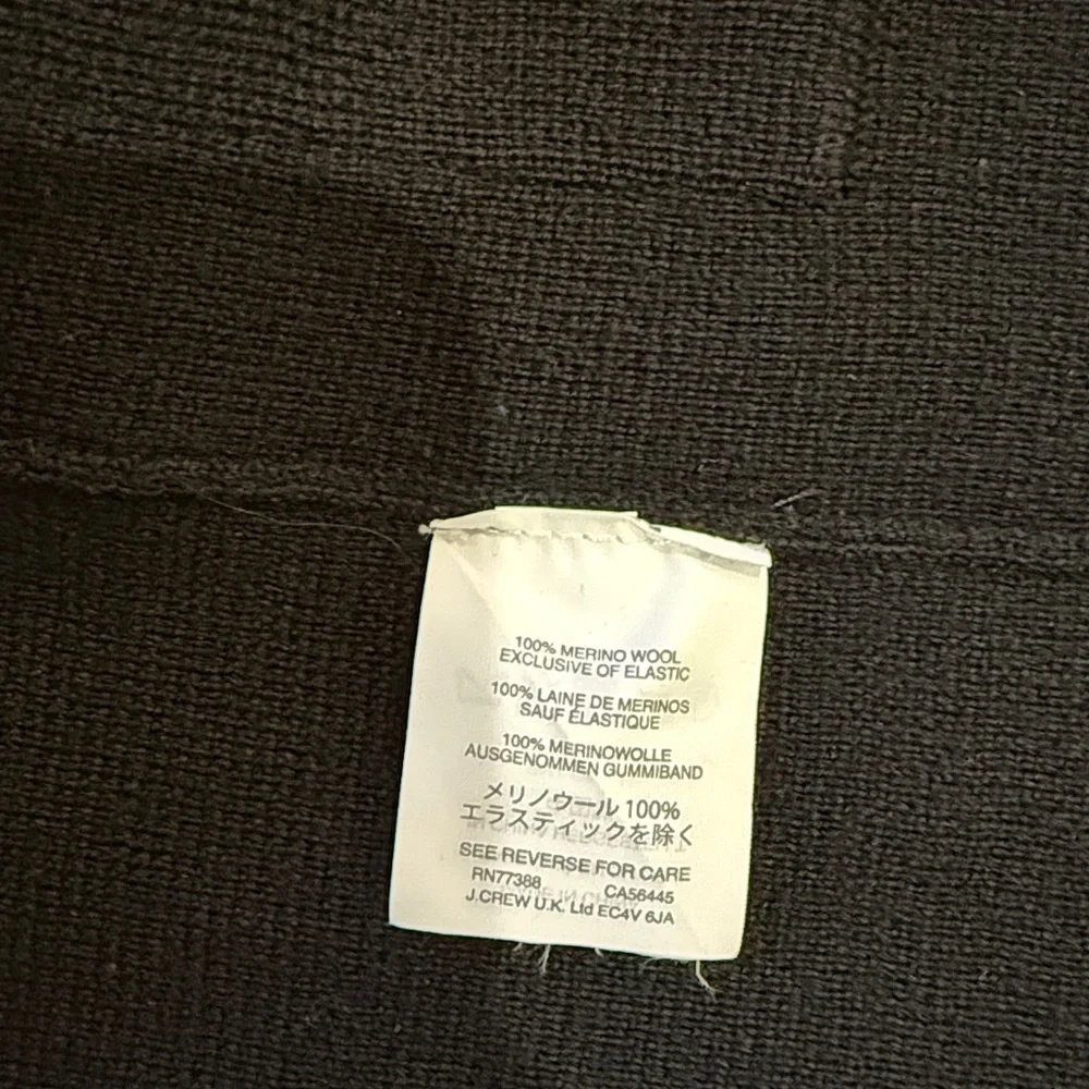 100% Merino Wool Black mid length Cardigan, M - Picture 4 of 4